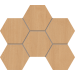 Мозаика Мозаика CW04 Classic Wood Hexagon неполированная 25x28.5
