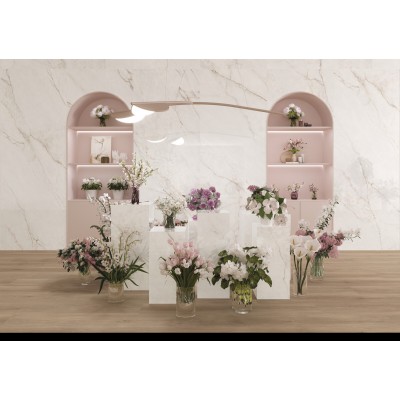 Плитка 39501 Dahlia White Decor SP/33,3X100/R 33,3x100