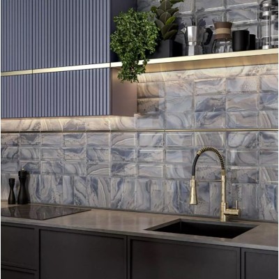 Плитка OS/B275/19076 Сеттиньяно синий глянцевый 9,9x20