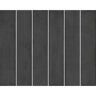 Плитка KMP3STA009RN6X Панно Мажорель чёрный глянцевый (из 6 частей 6х28,5) 36x28,5x1