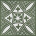 Плитка KMD3STA019GN Декор Бахия 2 зелёный глянцевый 9,8x9,8x0,7