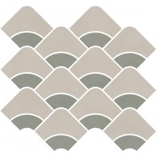 Мозаика KMD2HID006BR Декор Таделакт наборный серый светлый, зелёный светлый матовый обрезной 30x28x0,9