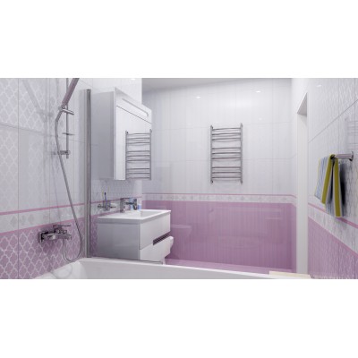 Плитка Бордюр Ампир бордовый 5х50