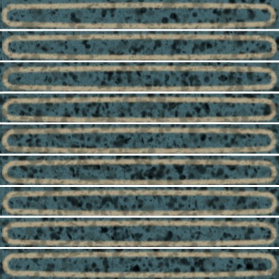 Плитка KMD2SOB002BN Декор чипсет Далия бирюзовый тёмный глянцевый 20x20x0,95