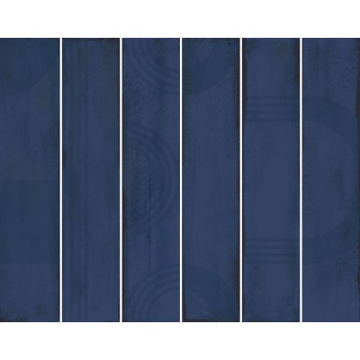 Плитка KMP3STA007RN6X Панно Мажорель синий тёмный глянцевый (из 6 частей 6х28,5) 36x28,5x1