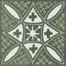 Плитка KMD3STA019GN Декор Бахия 2 зелёный глянцевый 9,8x9,8x0,7