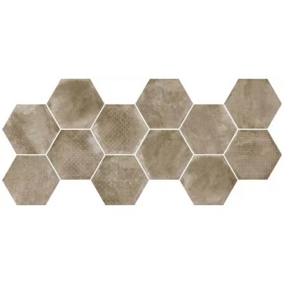 Керамогранит 23602 Urban Hexagon Melange Nut 29,2X25,4