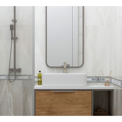 Плитка 0046 Istambul Light Grey Mat 25x50