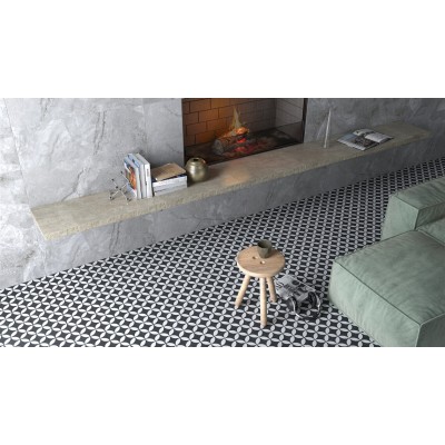 Керамогранит S17612 Stamp Black Matte 20х20