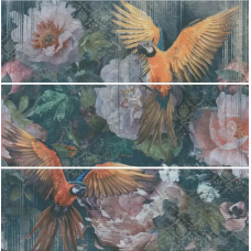 Плитка TG/A08/3x/13000TR Панно Раваль Попугаи матовый обрезной 90x90x0,9