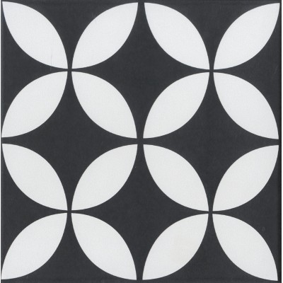 Керамогранит S17612 Stamp Black Matte 20х20