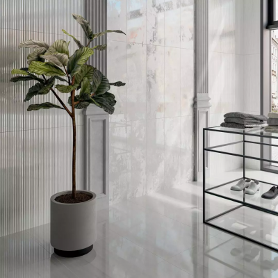 Плитка 13110TR Белем серый светлый глянцевый обрезной 30x89,5x0,9