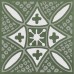 Плитка KMD3STA019GN Декор Бахия 2 зелёный глянцевый 9,8x9,8x0,7