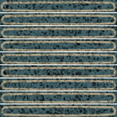 Плитка KMD2SOB002BN Декор чипсет Далия бирюзовый тёмный глянцевый 20x20x0,95