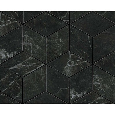 Мозаика ADVP Marvel Noir St.Laurent Mos. Esagono Lapp 30х35