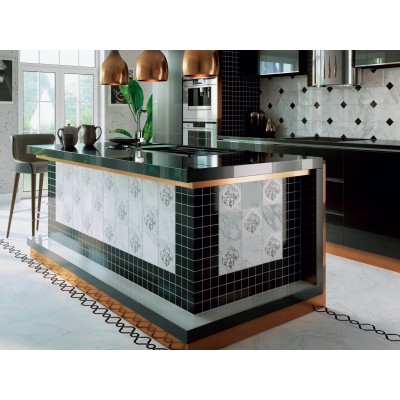 Плитка BLD029 Багет Фрагонар белый бордюр 15*3