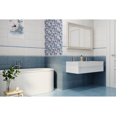 Плитка Ницца цветы рельеф 25х50