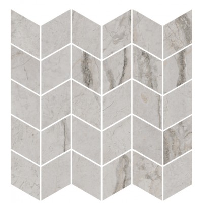 Плитка KMD2MSM007BR Декор Ифран мозаичный серый светлый глянцевый обрезной 30x31,2x0,9