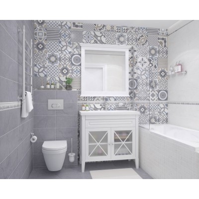 Плитка Декор Rock белый 20х60