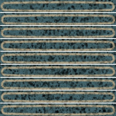 Плитка KMD2SOB002BN Декор чипсет Далия бирюзовый тёмный глянцевый 20x20x0,95