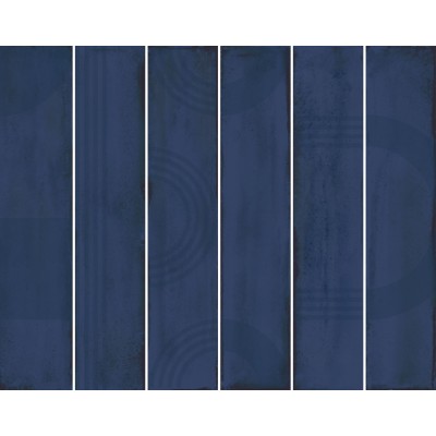 Плитка KMP3STA007RN6X Панно Мажорель синий тёмный глянцевый (из 6 частей 6х28,5) 36x28,5x1