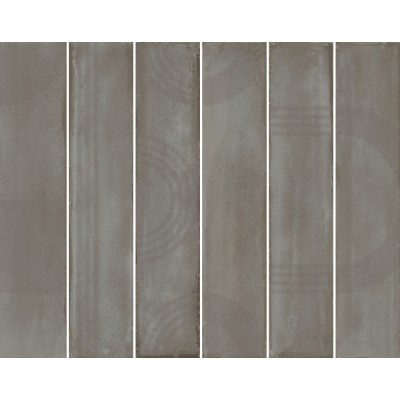 Плитка KMP3STA004RN6X Панно Мажорель серый глянцевый (из 6 частей 6х28,5) 36x28,5x1