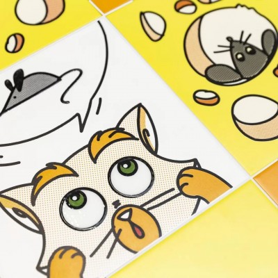 Плитка 5055 Калейдоскоп блестящий белый 20x20