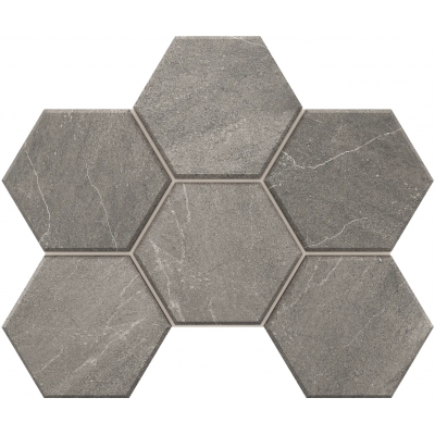 Мозаика Мозаика GB02 Gabbro Hexagon неполированная 25x28.5