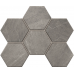 Мозаика Мозаика GB02 Gabbro Hexagon неполированная 25x28.5