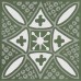 Плитка KMD3STA019GN Декор Бахия 2 зелёный глянцевый 9,8x9,8x0,7