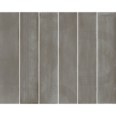 Плитка KMP3STA004RN6X Панно Мажорель серый глянцевый (из 6 частей 6х28,5) 36x28,5x1