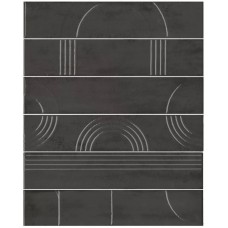 Плитка KMP3STA009RN6X Панно Мажорель чёрный глянцевый (из 6 частей 6х28,5) 36x28,5x1