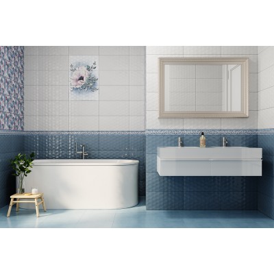 Плитка Ницца цветы рельеф 25х50