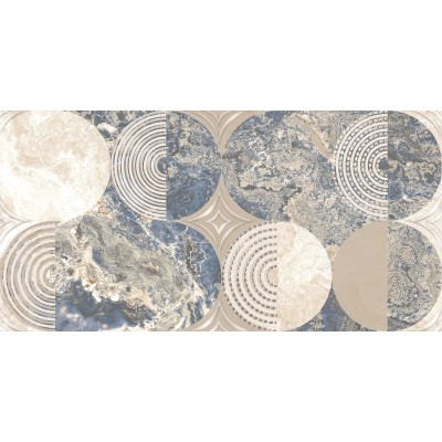 Плитка Вставка Ричмонд D1 синяя 30х60