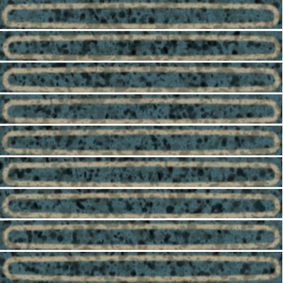 Плитка KMD2SOB002BN Декор чипсет Далия бирюзовый тёмный глянцевый 20x20x0,95