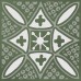Плитка KMD3STA019GN Декор Бахия 2 зелёный глянцевый 9,8x9,8x0,7