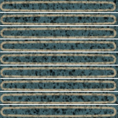 Плитка KMD2SOB002BN Декор чипсет Далия бирюзовый тёмный глянцевый 20x20x0,95