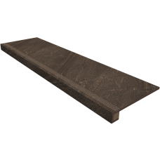 Ступени Комплект Ступень GB04 Gabbro 33x120 неполированная с бортиком + Подступенок 14.5x120