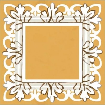 Плитка HGD/B525/TOB001 Декор Алмаш желтый глянцевый 9,8х9,8