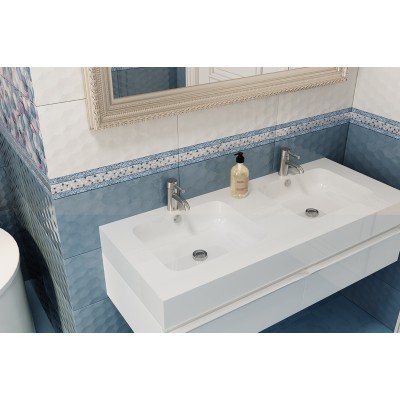 Плитка Ницца цветы рельеф 25х50