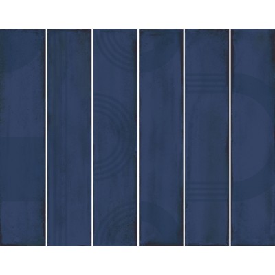Плитка KMP3STA007RN6X Панно Мажорель синий тёмный глянцевый (из 6 частей 6х28,5) 36x28,5x1