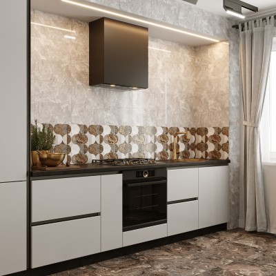 Плитка Вставка Ричмонд D1 синяя 30х60