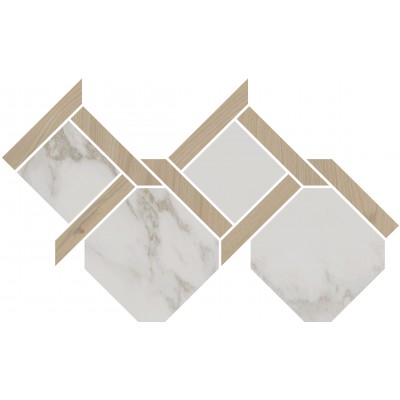 Керамогранит ID168 Декор Монте Тиберио наборный матовый 48x29,5x0,9