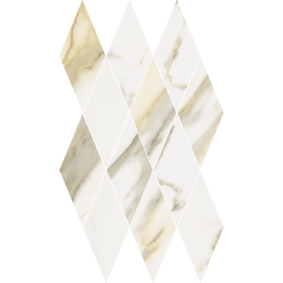 Мозаика 620110000203 Stellaris Calacatta Gold Mosaico Diamond Lux 28x48