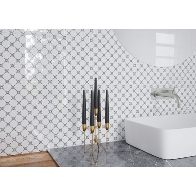 Плитка 010100001131 Симфония белый верх 01 25х40