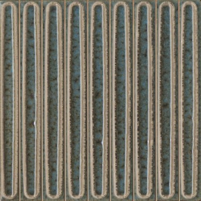 Плитка KMD2SOB002BN Декор чипсет Далия бирюзовый тёмный глянцевый 20x20x0,95