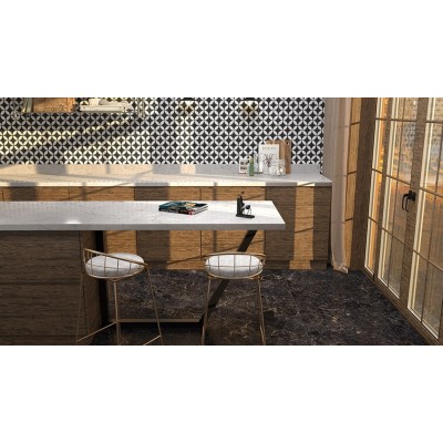 Керамогранит S17612 Stamp Black Matte 20х20