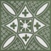 Плитка KMD3STA019GN Декор Бахия 2 зелёный глянцевый 9,8x9,8x0,7