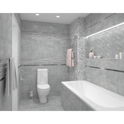 Плитка Декор Alcor Tresor серый 17-03-06-1187-0 20х60