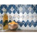 Плитка 65007 Арабески Майолика синий 26x30